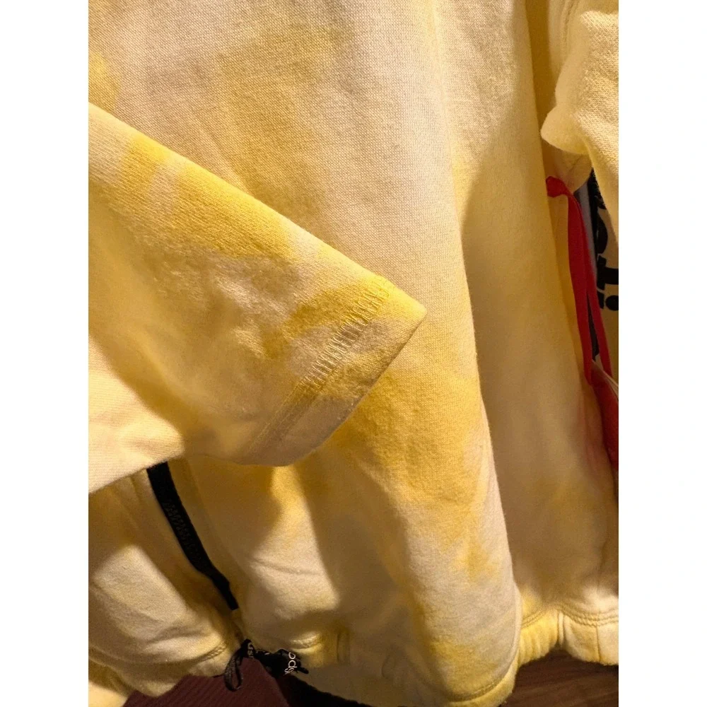 Justice Yellow Zip Up Sweatshirt Sz L YOUTH (12-14)